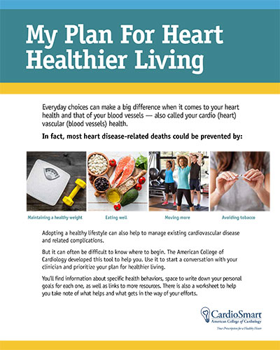 My Plan for Heart Healthier Living