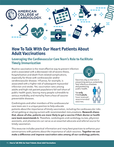 How To Talk With Our Heart Patients About Adult Vaccinations