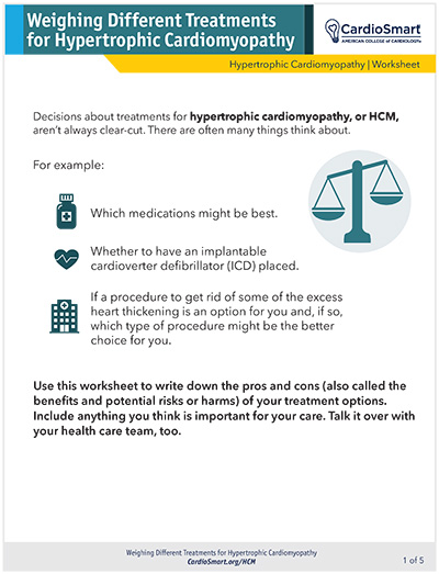 Weighing Different Treatments for HCM