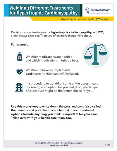 Weighing Different Treatments for HCM