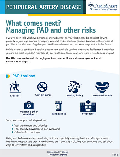 What Comes Next? Managing PAD and Other Risks