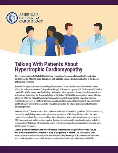 Talking With Patients About Hypertrophic Cardiomyopathy