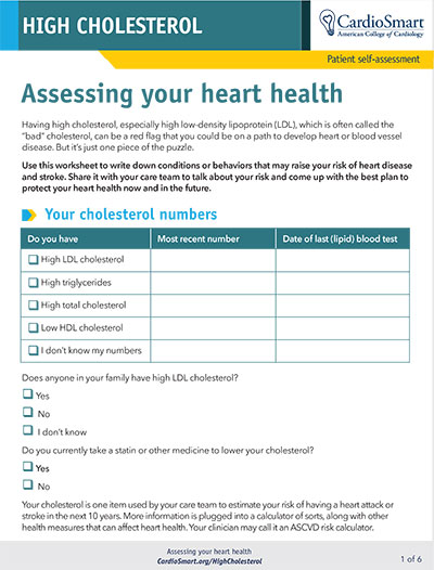 High Cholesterol: Assessing Your Heart Health