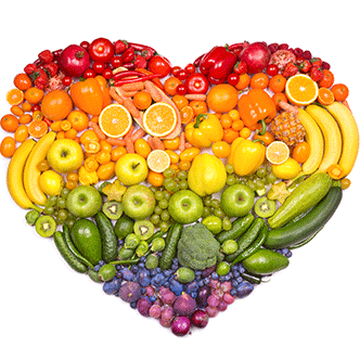 Vegetables and fruits for heart health